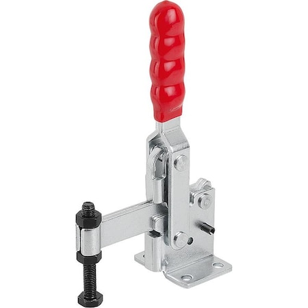 Kipp Toggle Clamp Vertical Std, Horizontal Foot F1=2400, Fixed Clamping Spindle, Steel Galvanized And K1438.02400